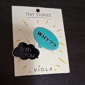 Brooch Set - Black and Blue